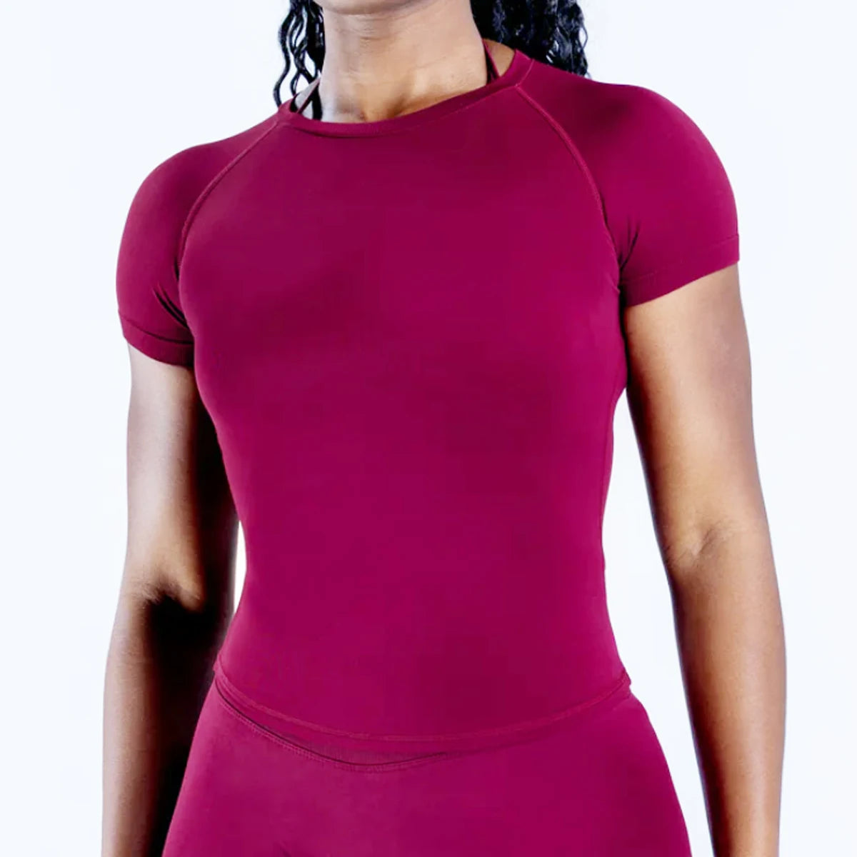 Impact short sleeve top for women light weight yoga top workout gym crop top shirt longline sports stretchy shirts