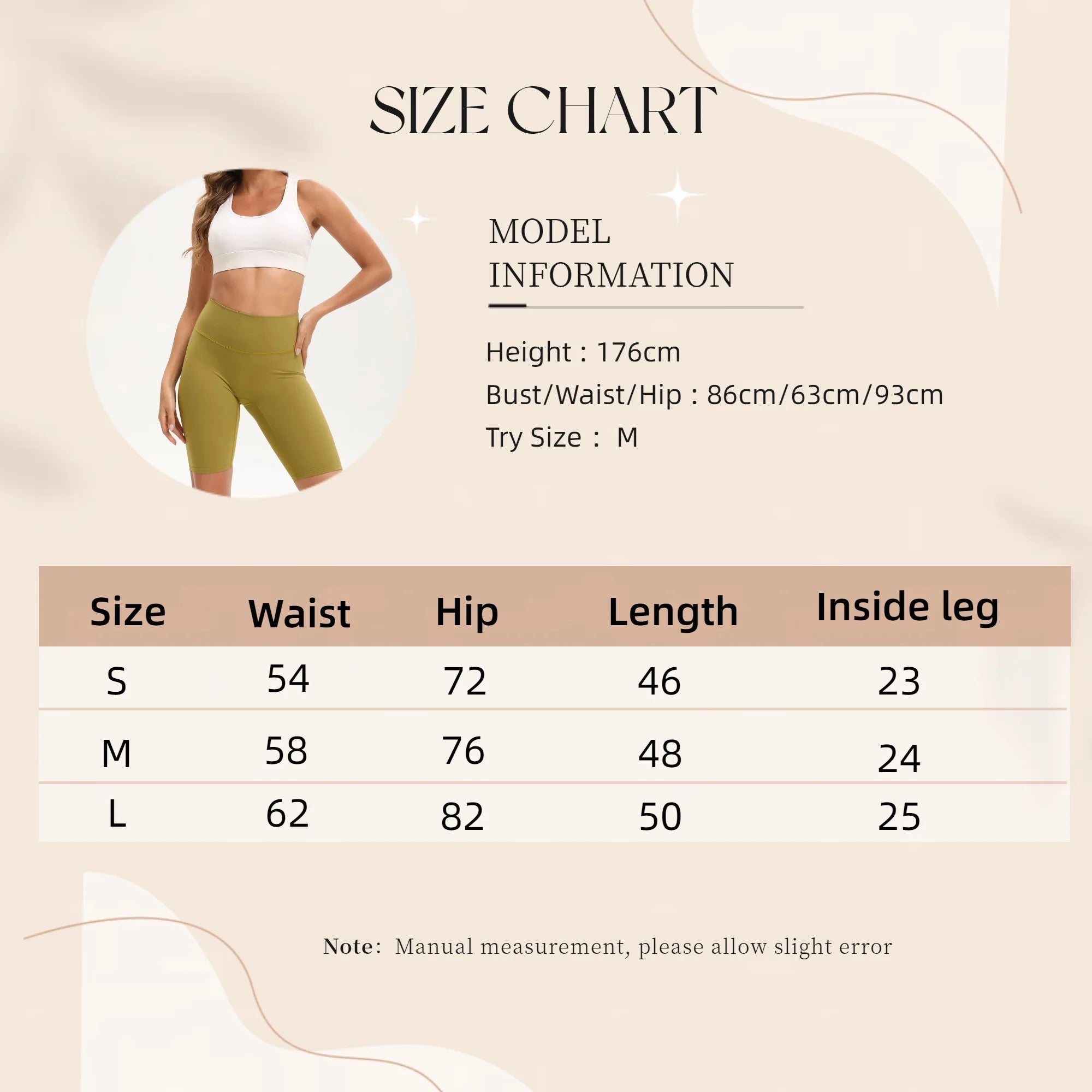 High Waist Bike Shorts - Women's 3-Pocket Workout Yoga Shorts for Gym & Fitness