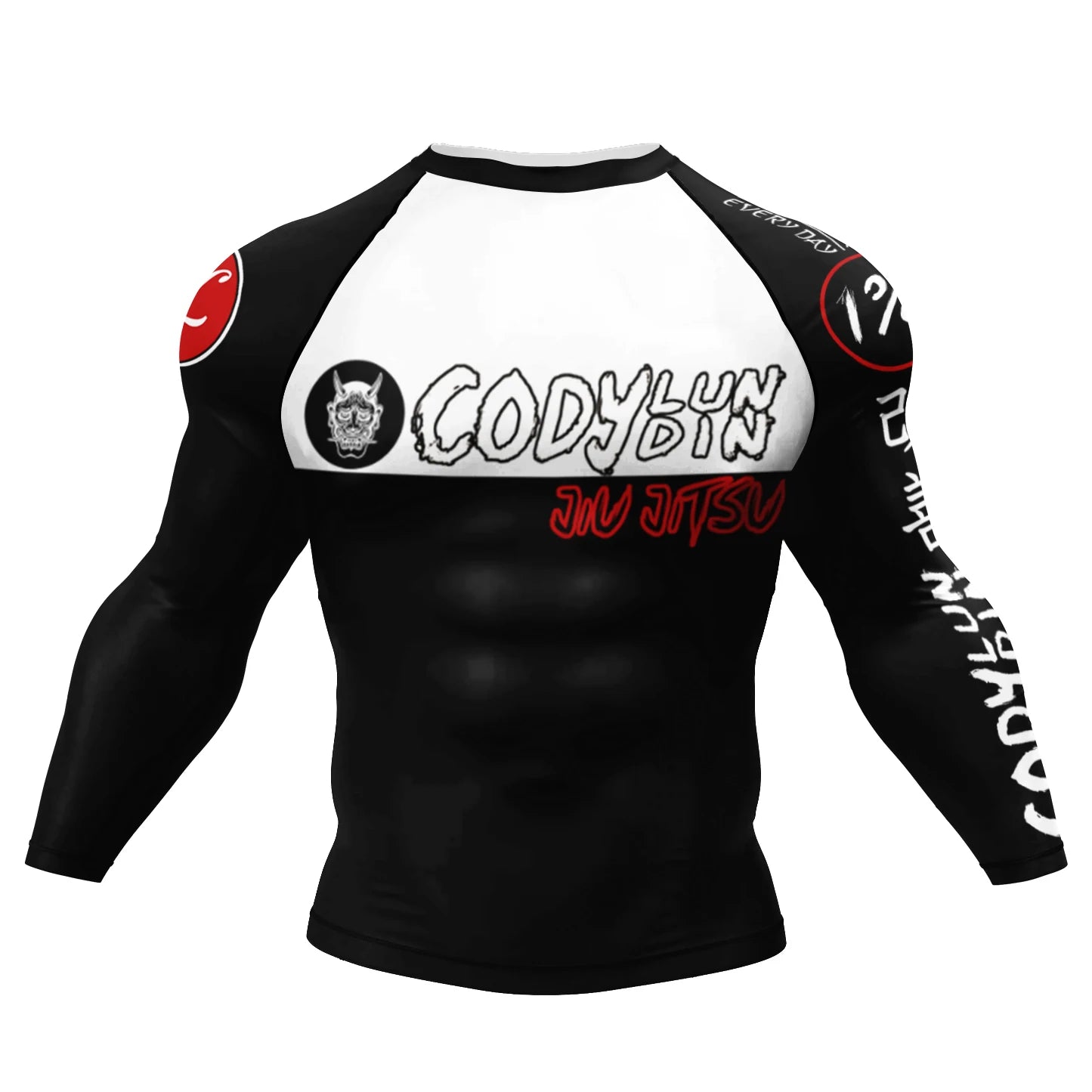 Men's BJJ Rashguard - Long Sleeve Compression Shirt for MMA & Jiu Jitsu