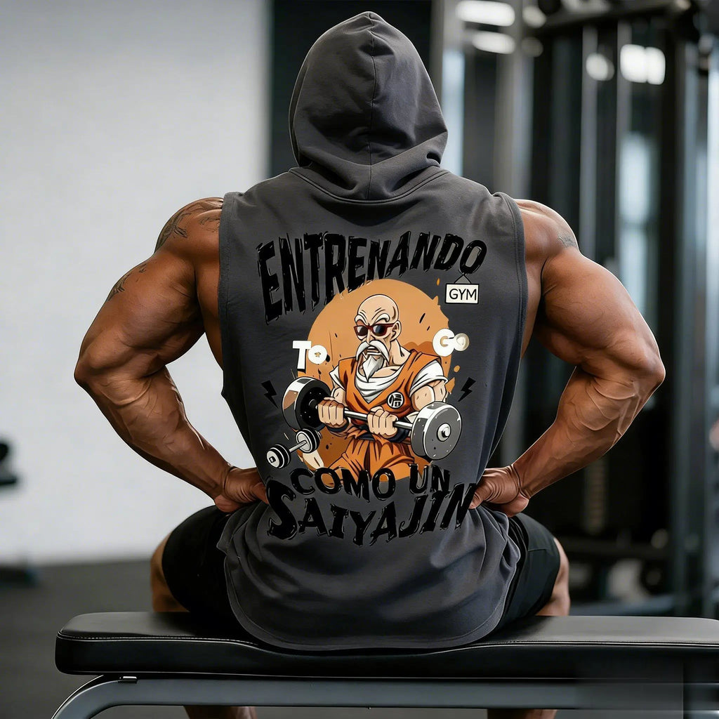 Dragon Ball Master Roshi Tank Top - Men's Anime Gym Muscle Vest for Workout & Streetwear