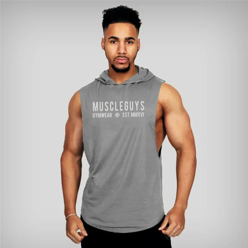 Workout Gym Tank Top New Mens Tank Tops Shirt Fitness Clothing Vest Sleeveless Cotton Man Canotte Bodybuilding Man Clothes Wear