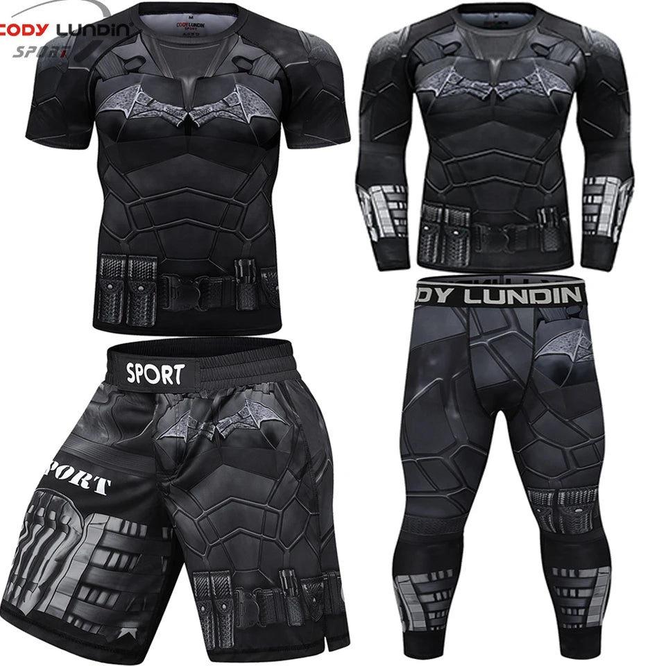 Men Sportswear With Print Gorilla Men MMA Jiu jitsu T-shirt No Gi Rashguard Bjj Fighting wear Athletic Tracksuit Boxing Jerseys