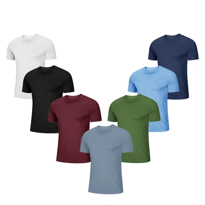 Running T Shirt Man Gym Top Quick Dry Men Short Sleeve Tee Over Size Workout Sports Top Fitness Wear Training Clothes Sportswear