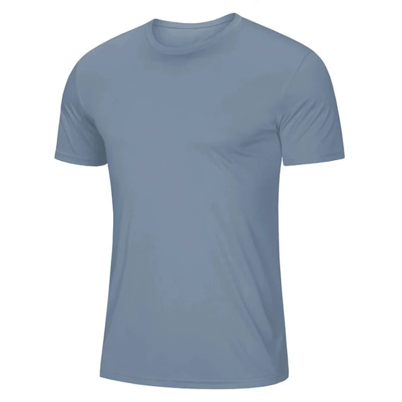 Running T Shirt Man Gym Top Quick Dry Men Short Sleeve Tee Over Size Workout Sports Top Fitness Wear Training Clothes Sportswear
