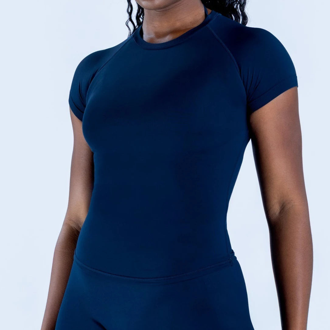 Impact short sleeve top for women light weight yoga top workout gym crop top shirt longline sports stretchy shirts