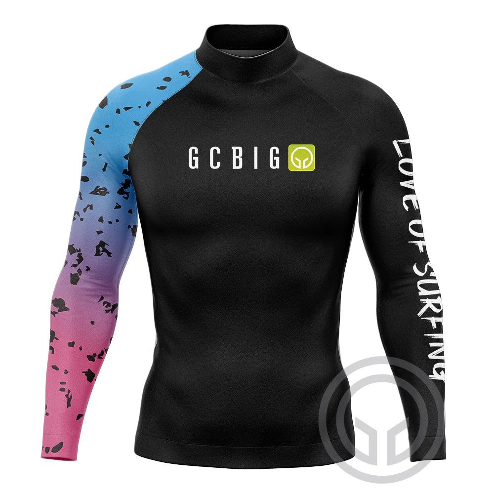 2023 Summer Mens Long Sleeve Surf Wear Clothing UV SunSwimming Tight T-Shirt Gym Sets Rash Guards Skins Surfing Suit Diving