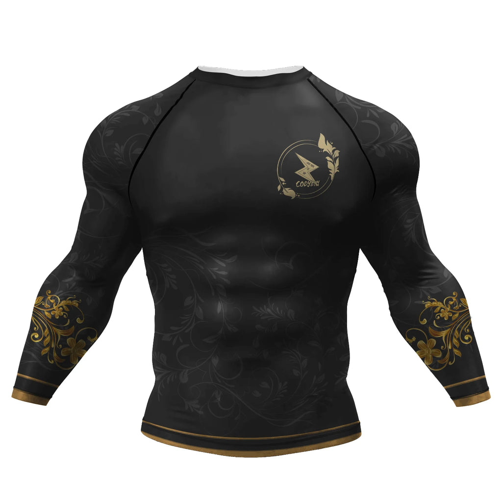 Men's BJJ Rashguard - Long Sleeve Compression Shirt for MMA & Jiu Jitsu