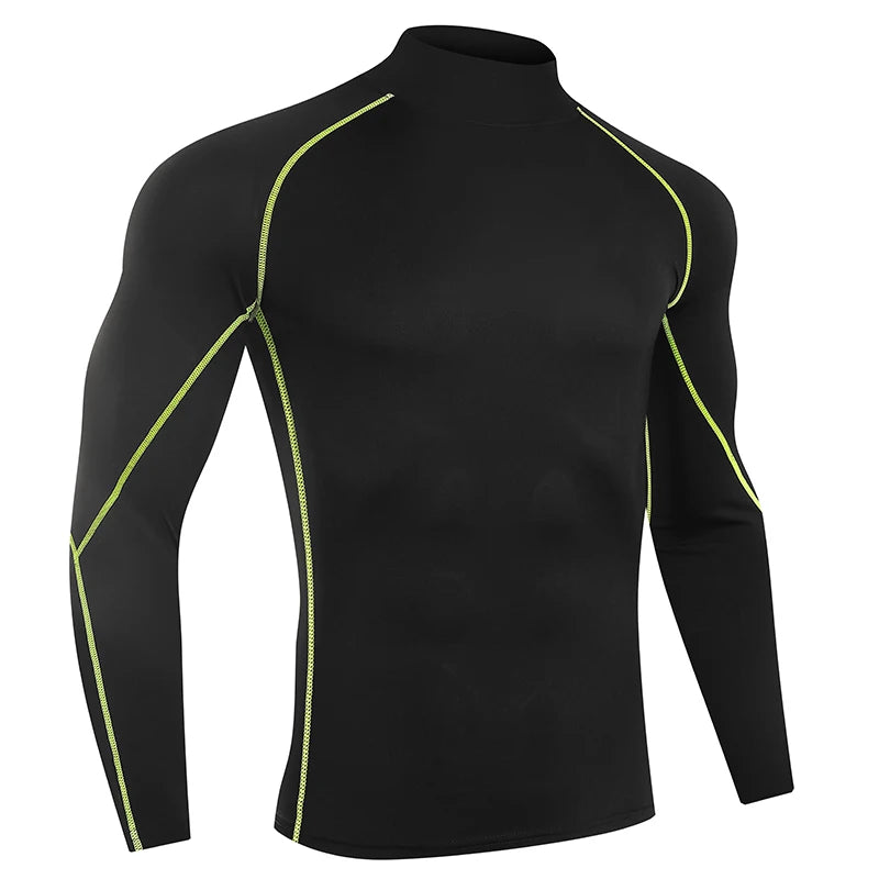 Men Sport T-shirt Quick Dry Bodybuilding Running Shirt Long Sleeve Compression Top Gym T Shirt Men Fitness Tight Rashgard