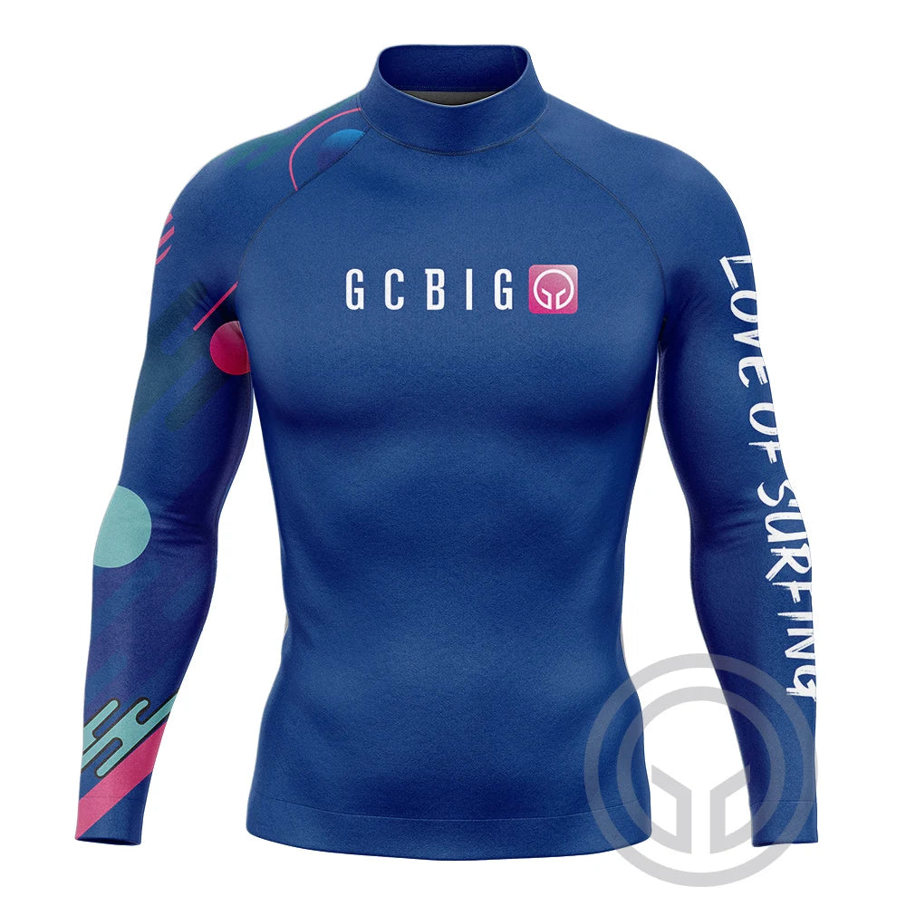 2023 Summer Mens Long Sleeve Surf Wear Clothing UV SunSwimming Tight T-Shirt Gym Sets Rash Guards Skins Surfing Suit Diving