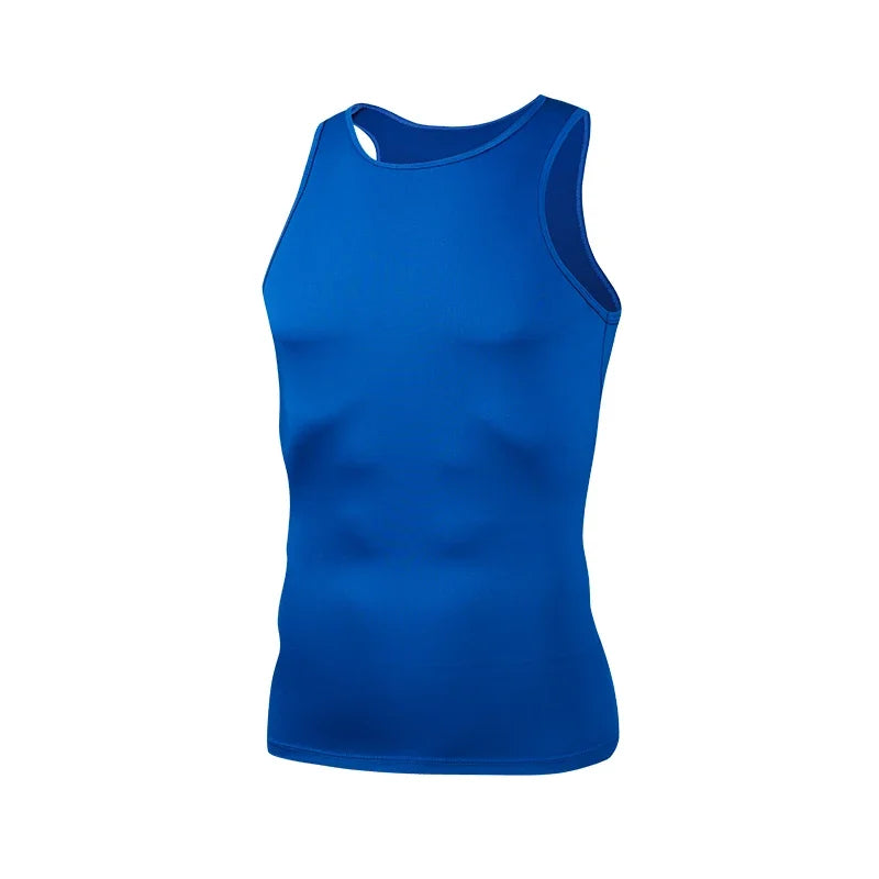 Tight sports vest, men's quick-drying breathable sweat-wicking fitness suit, basketball, running, training, high elasticity