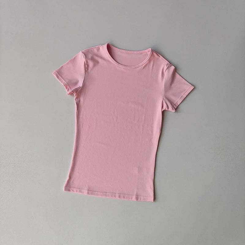 Breathable Workout Set for Women, Yoga T-Shirt with Matching Shorts, Comfortable Gym Wear for Hot Yoga