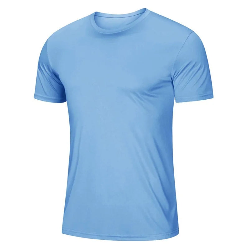 Running T Shirt Man Gym Top Quick Dry Men Short Sleeve Tee Over Size Workout Sports Top Fitness Wear Training Clothes Sportswear