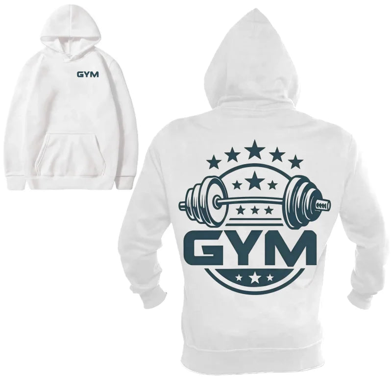 Men's Gym Hoodie for Autumn, Fleece Lined Sweatshirt with Warmth for Winter Fitness and Athletic Wear Styles
