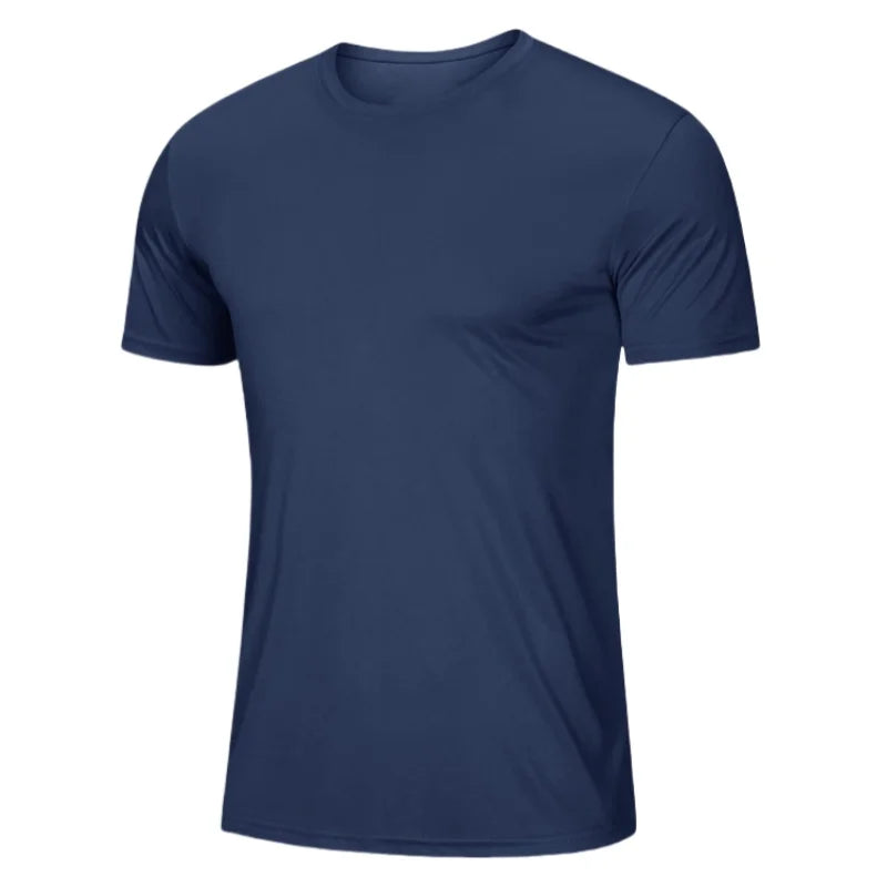 Running T Shirt Man Gym Top Quick Dry Men Short Sleeve Tee Over Size Workout Sports Top Fitness Wear Training Clothes Sportswear