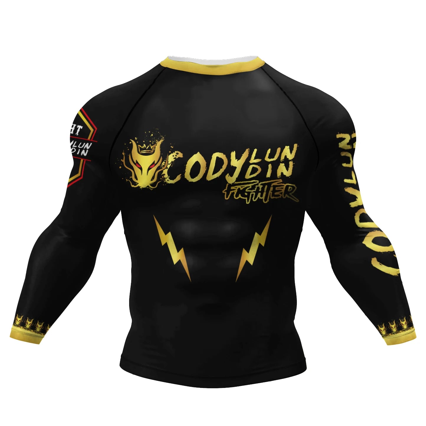 Men's BJJ Rashguard - Long Sleeve Compression Shirt for MMA & Jiu Jitsu