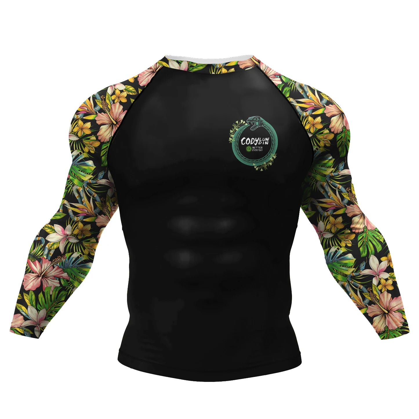 Men's BJJ Rashguard - Long Sleeve Compression Shirt for MMA & Jiu Jitsu
