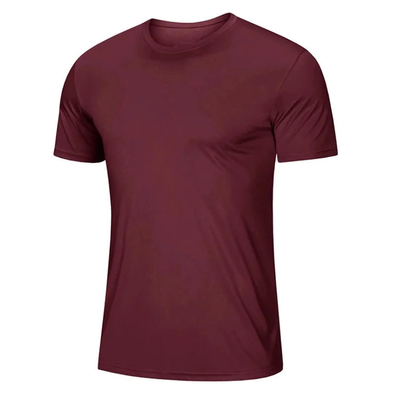 Running T Shirt Man Gym Top Quick Dry Men Short Sleeve Tee Over Size Workout Sports Top Fitness Wear Training Clothes Sportswear