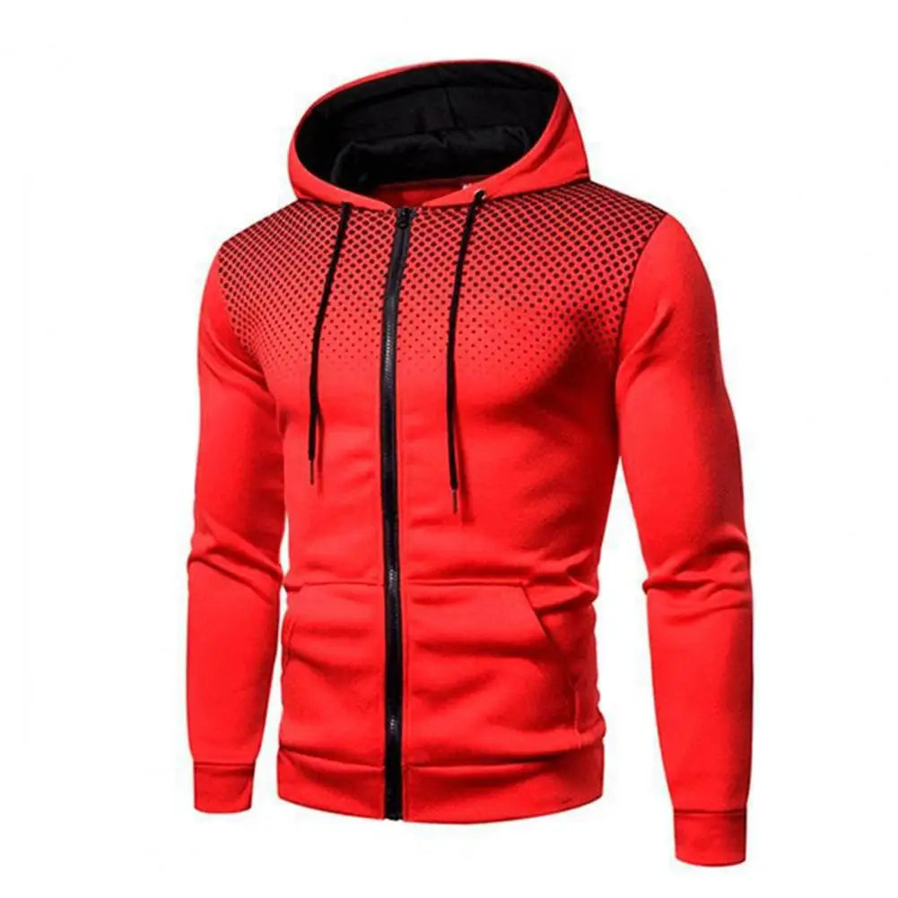 Men Athletic Apparel Set Hooded Top Trousers Set Men's Sports Suit Set with Hooded Long Sleeve Tops Elastic Waist for Fitness