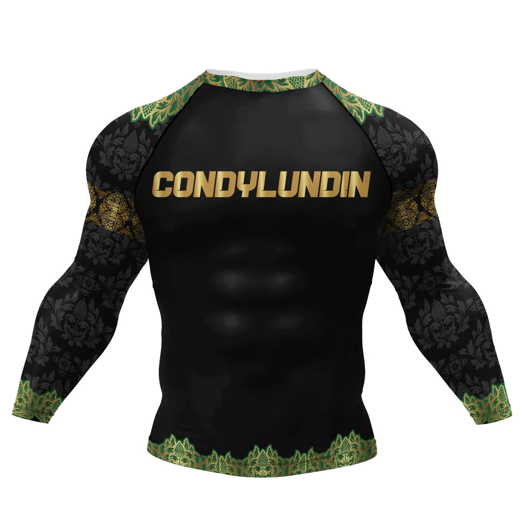 Men's BJJ Rashguard - Long Sleeve Compression Shirt for MMA & Jiu Jitsu