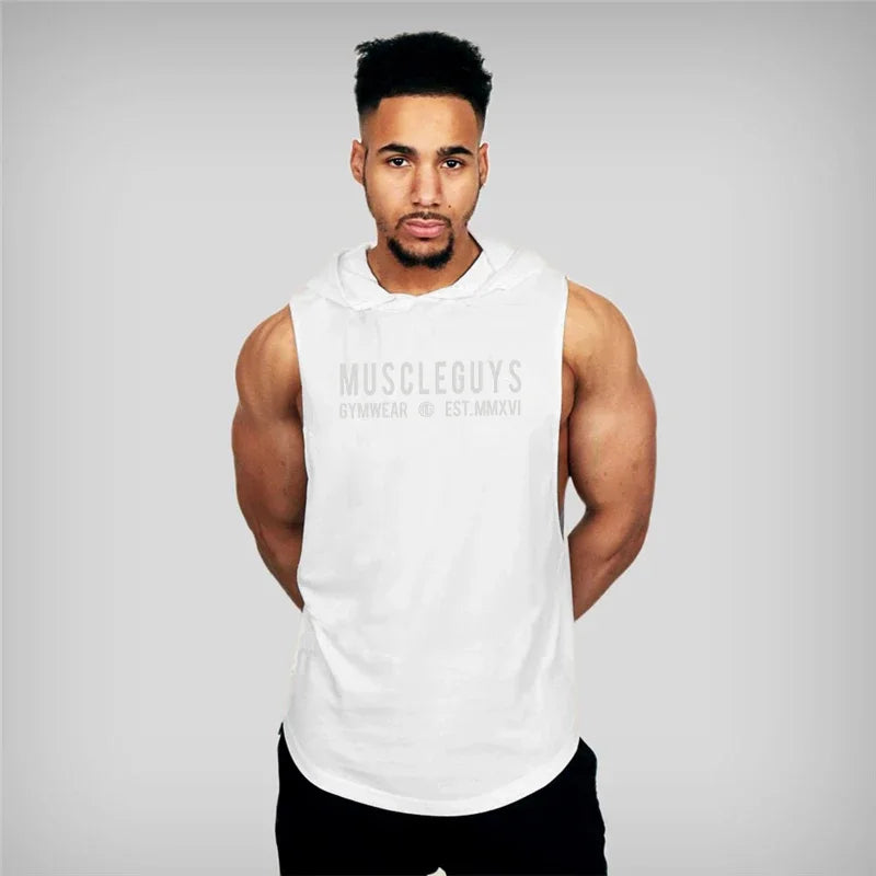 Workout Gym Tank Top New Mens Tank Tops Shirt Fitness Clothing Vest Sleeveless Cotton Man Canotte Bodybuilding Man Clothes Wear