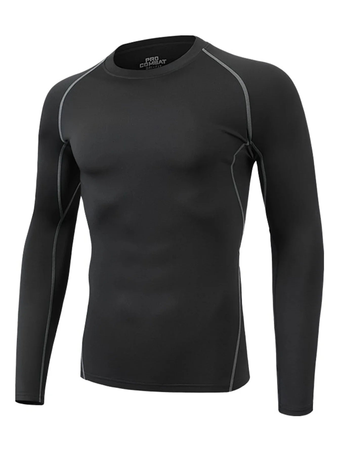 Men's quick-drying fitness long-sleeved elastic tight sports running training suit breathable and quick-drying
