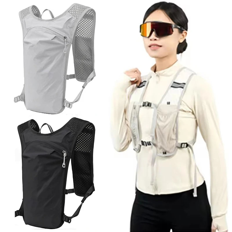New Running Water Bottle Storage Vest Lightweight Running Vest Reflective Hydration Water Chest Pack With Phone Holder
