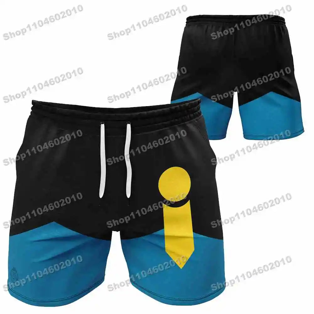 17th New Summer Cartoon Rash Guards Surfing Jersey Beach Shirts Swimwear Diving Gym Shorts MMA BJJ Men Jiu Jitsu Fitness Sets