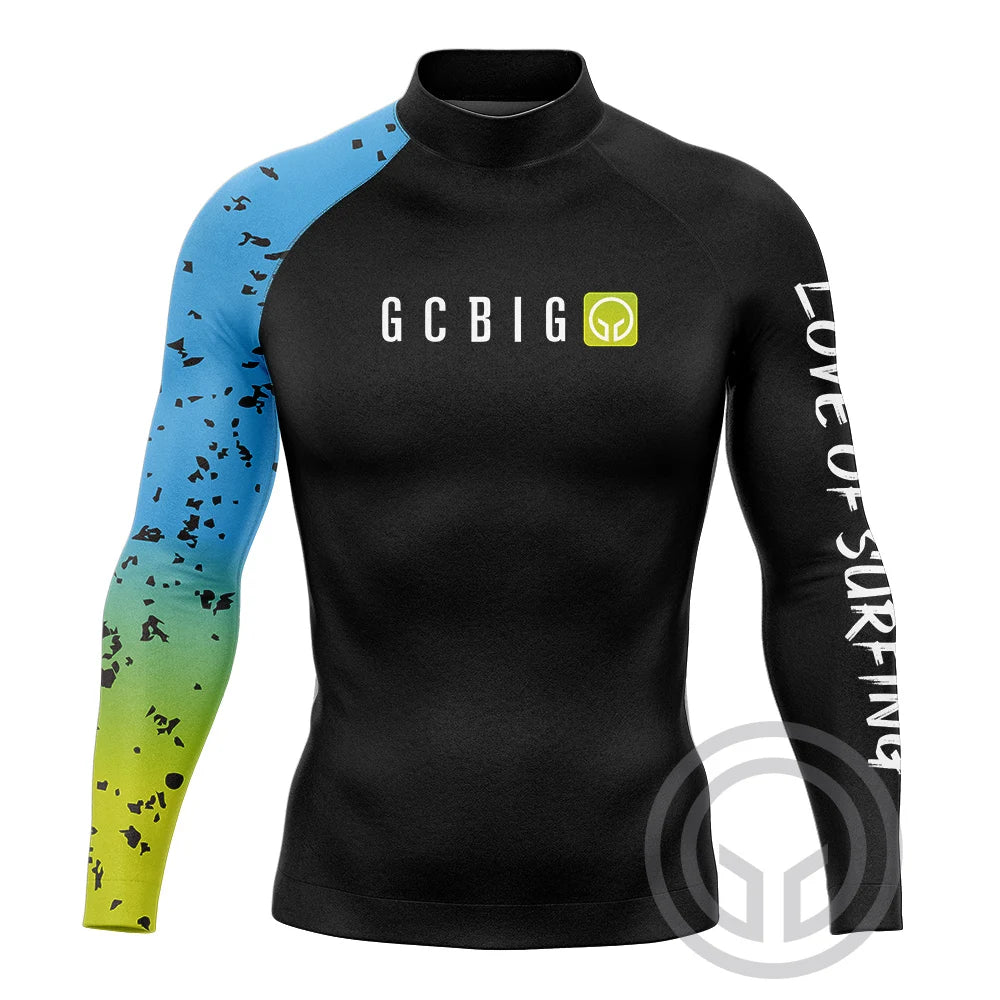 2023 Summer Mens Long Sleeve Surf Wear Clothing UV SunSwimming Tight T-Shirt Gym Sets Rash Guards Skins Surfing Suit Diving