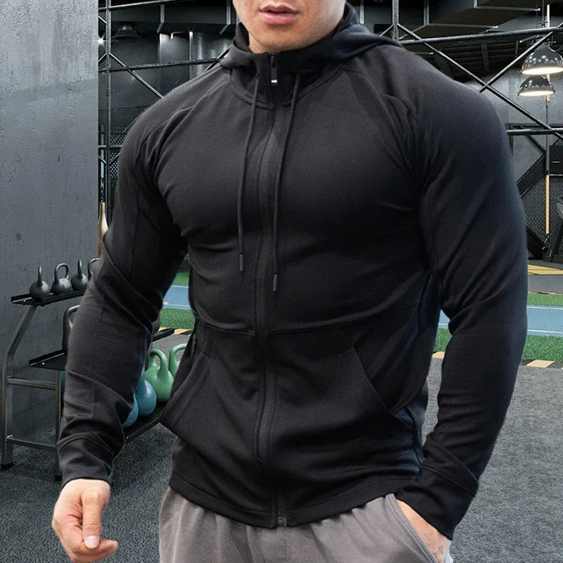 High Quality Sport Hoodies for Men Fitness Top Brand Jacket Gym Running Jogging Sportswear Thick Coat Keep Warm and Windproof 26