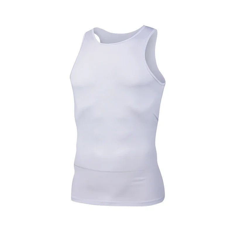 Tight sports vest, men's quick-drying breathable sweat-wicking fitness suit, basketball, running, training, high elasticity