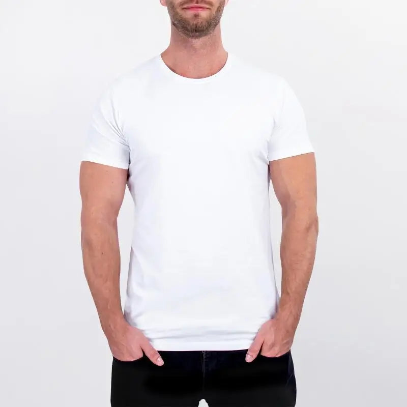 Men's Athletic Fit T-Shirt 100% Cotton,Black Crew Neck Print,New Comfortable Casual Wear,Shipped from USA for Quick Delivery