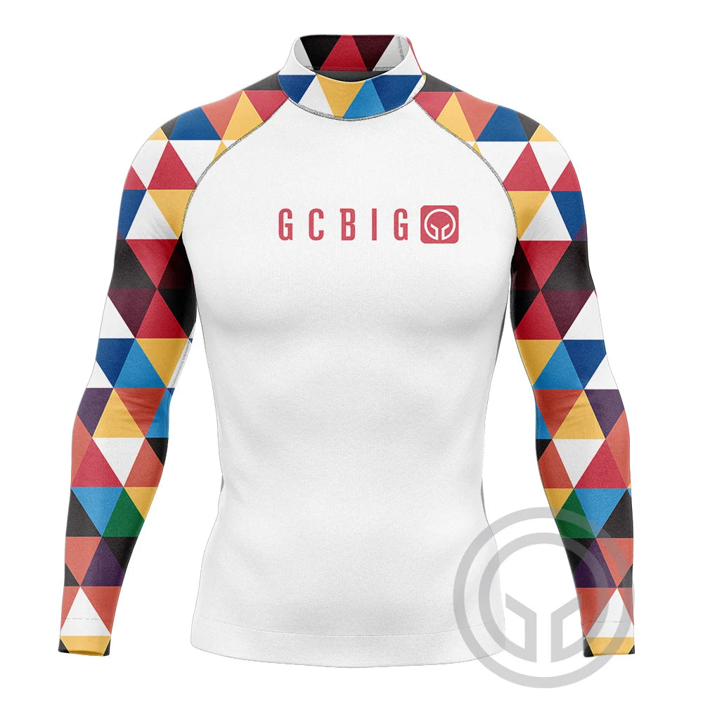 2023 Summer Mens Long Sleeve Surf Wear Clothing UV SunSwimming Tight T-Shirt Gym Sets Rash Guards Skins Surfing Suit Diving