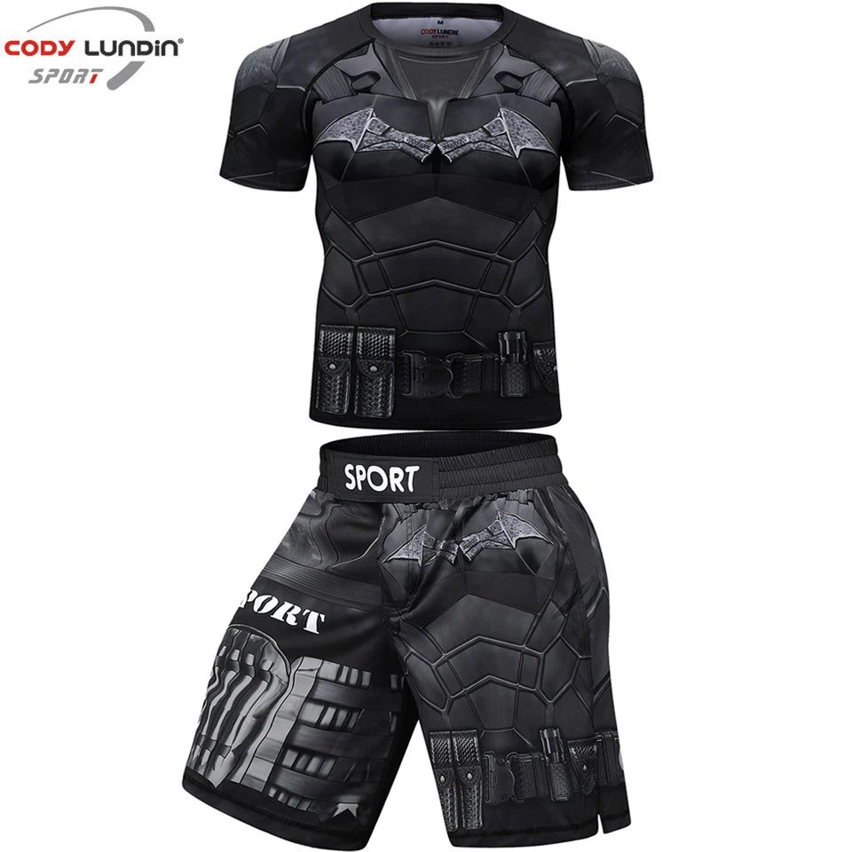 Men Sportswear With Print Gorilla Men MMA Jiu jitsu T-shirt No Gi Rashguard Bjj Fighting wear Athletic Tracksuit Boxing Jerseys