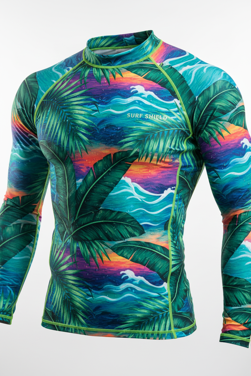 Tropical Long Sleeve Surf Rash Guard